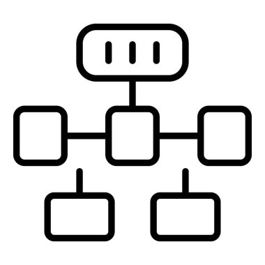 Akış şeması ana hatları vektörü. Çalışma akışı süreci
