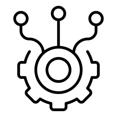 Vites sistemi simgesi dış hat vektörü. Çalışma akışı planı