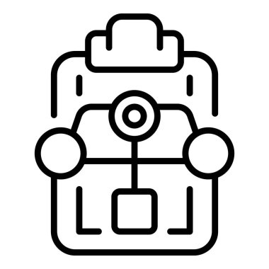 Çalışma akışı panosu simgesi ana hatları vektörü. Akış vitesi