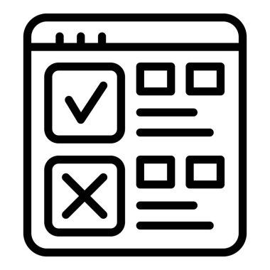 Web pazarlama ikonu ana hatları vektörü. Sosyal İnceleme