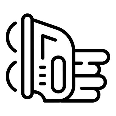 Buhar demiri ikon dış hat vektörü. Temiz oda