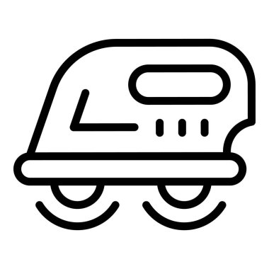 Modern demir ikon ana hatları vektörü. Elektrikli ev