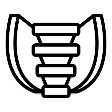 Bisiklet vitesi ikonu ana hat vektörü. Motosiklet ekipmanı