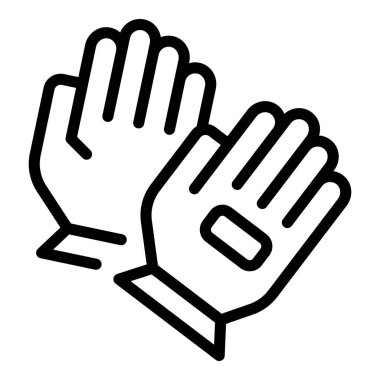 Bisiklet eldivenleri ikon ana hatları vektörü. Motosiklet ekipmanı