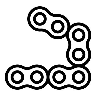 Bisiklet zinciri taslak vektörü. Motor bölümü