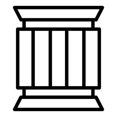 Bisiklet filtresi ikon ana hatları vektörü. Motosiklet ekipmanı