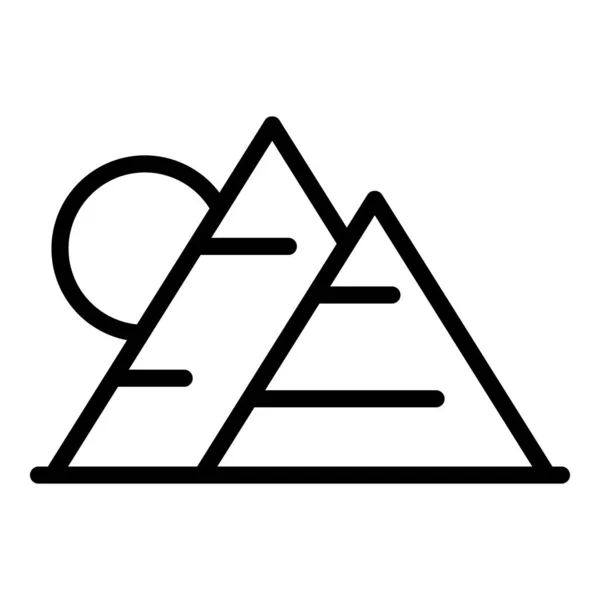 Egyptian pyramid icon outline vector. Ancient egypt — Stock Vector