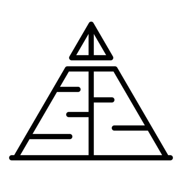 Sabbia piramide icona contorno vettore. Antico Egitto — Vettoriale Stock