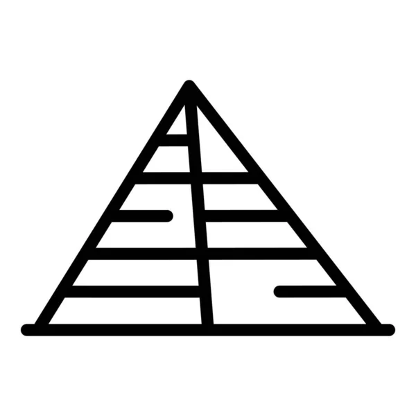 Icono pirámide turismo contorno vector. Antiguo Egipto. — Archivo Imágenes Vectoriales