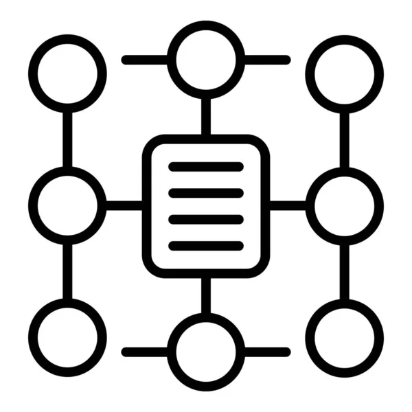 Icono de esquema de flujo de trabajo esquema vector. Proceso de trabajo — Archivo Imágenes Vectoriales