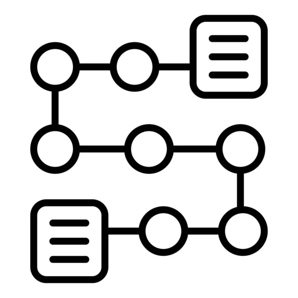 Plan Web icône contour vecteur. Processus de travail — Image vectorielle