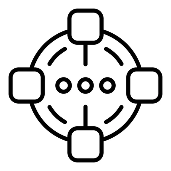 Schéma logiciel icône contour vecteur. Projet d'entreprise — Image vectorielle