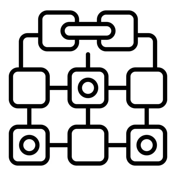 Teamwork processo icona contorno vettoriale. Progetto di lavoro — Vettoriale Stock