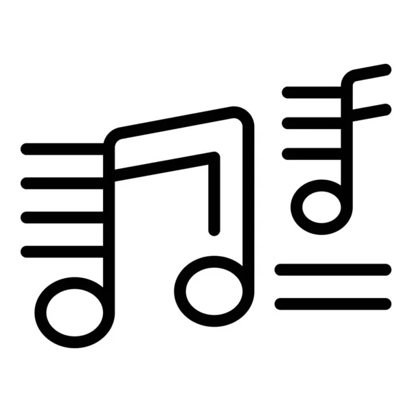 Przegląd ikony aplikacji muzycznej zarys wektor. Klient społeczny — Wektor stockowy