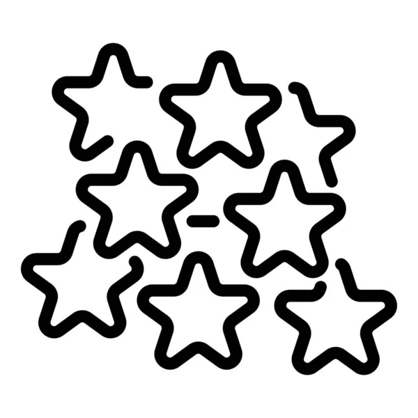 Marketing stars icon outline vector. Social review — Stock Vector