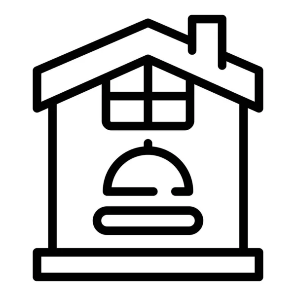 Keuken zelf isolatie pictogram omtrek vector. Online werk — Stockvector