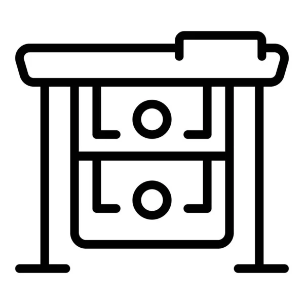 Umrissvektor des Steam-Tabellen-Symbols. Eisenbrett — Stockvektor