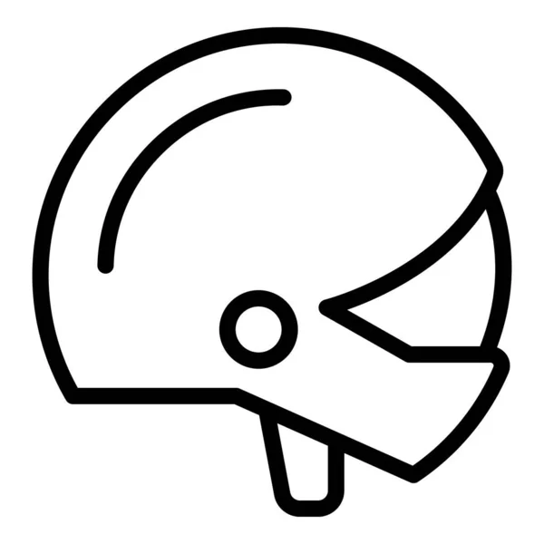 Vektor obrysu ikony helmy kola. Vybavení motocyklů — Stockový vektor