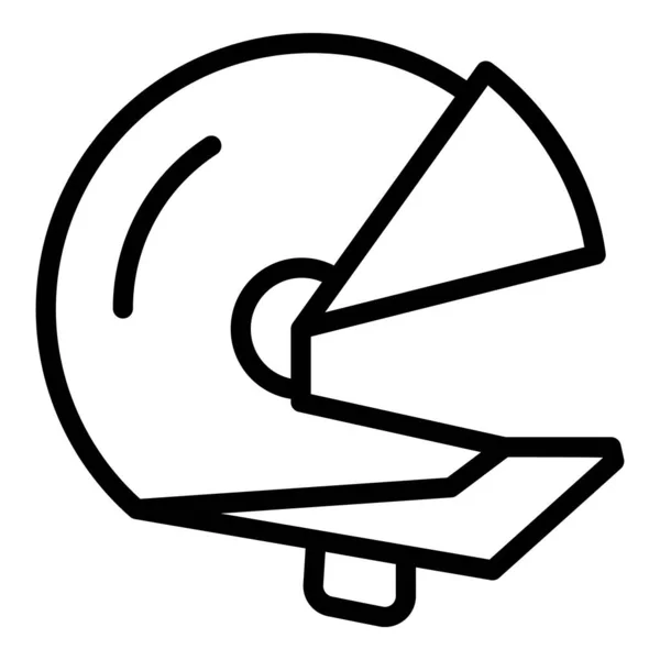 Helm-Icon-Umrissvektor öffnen. Motorgetriebe — Stockvektor