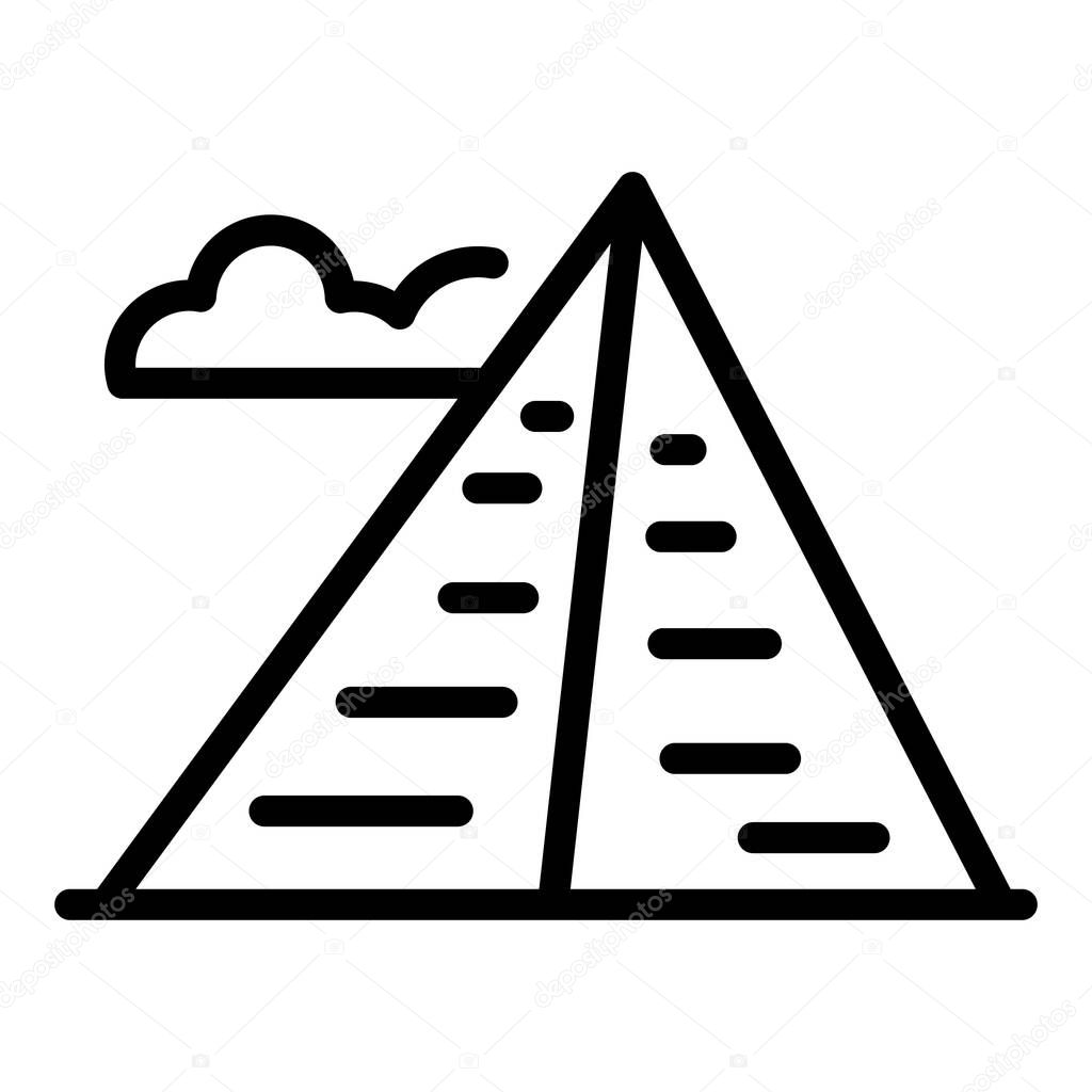 Cairo pyramid icon outline vector. Egypt desert