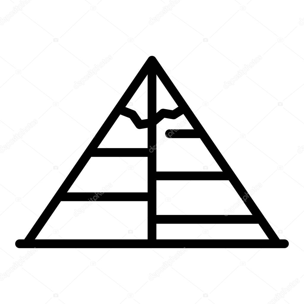 Giza pyramid icon outline vector. Ancient egypt