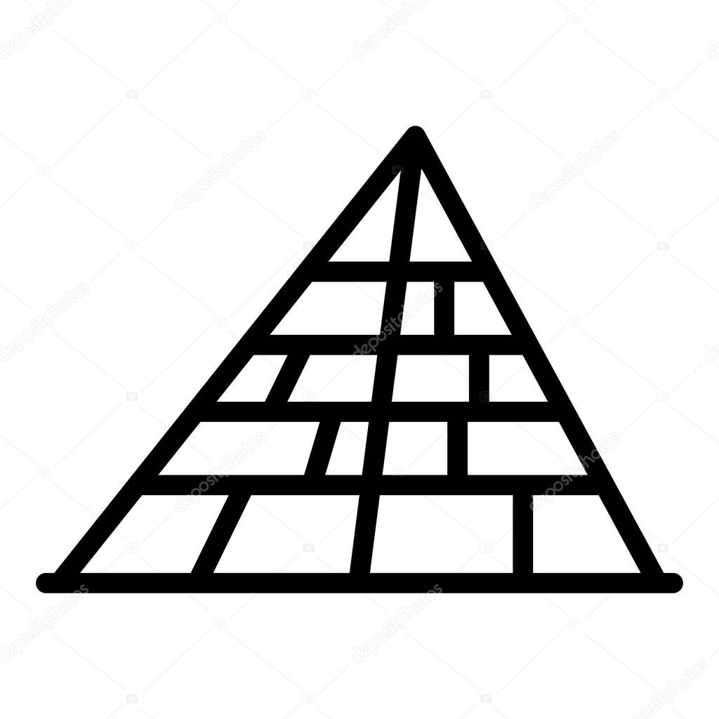 Africa pyramid icon outline vector. Ancient egypt