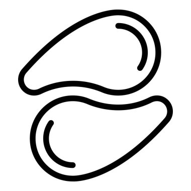 Makyaj göz yaması dış hat vektörü. Kozmetik jel