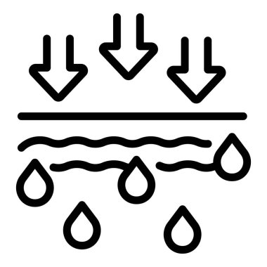 Cilt kremi ikon dış hat vektörünü emer. Göz bandı