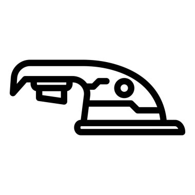 Elektrik kesme ikonu ana hat vektörü. Çim biçme makinesi