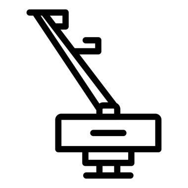 Hızlı kırpıcı simgesi ana hatları vektörü. Bahçe çimeni