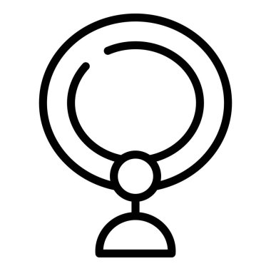 Evcil hayvan halka ikonu ana hatları vektörü. Köpek dükkanı