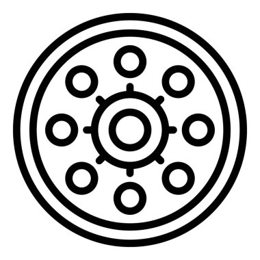 Doğum kontrol aracı simgesi ana hatları vektörü. Sağlık prezervatifi