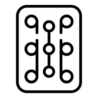 Doğum kontrol hapı ikonu ana hatları vektörü. Doğum kontrolü