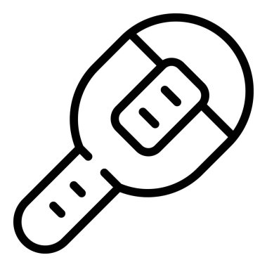 Hamilelik testi ikonu ana hatları vektörü. Pozitif sonuç