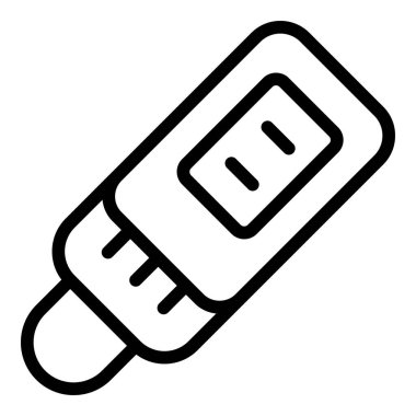 Pozitif test simgesi ana hat vektörü. Hamilelik çubuğu