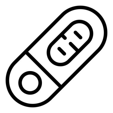 Hamilelik testi ikonu ana hatları vektörü. Pozitif test