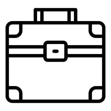 Metal kozmetik kutu ikonu ana hatları vektörü. Fermuar kumaşı