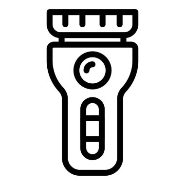 Elektrikli ustura simgesi ana hat vektörü. Kozmetik köpük