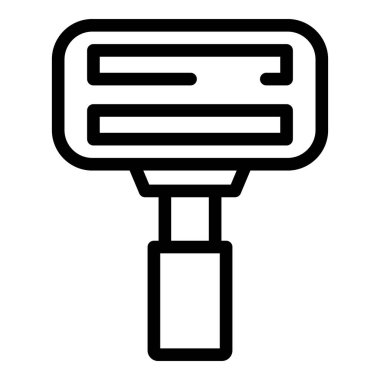 Ustura simgesi dış hat vektörü. Kozmetik bakım