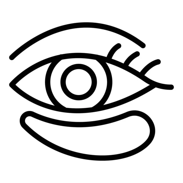 Διάνυσμα περιγράμματος εικονιδίου δέρματος ματιών. Μάσκα προσώπου — Διανυσματικό Αρχείο