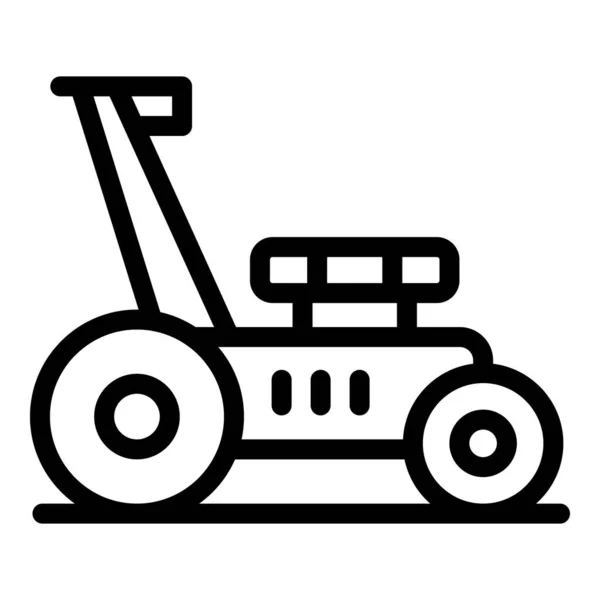 Umrissvektor des Rasenmähersymbols. Trimmer-Garten — Stockvektor