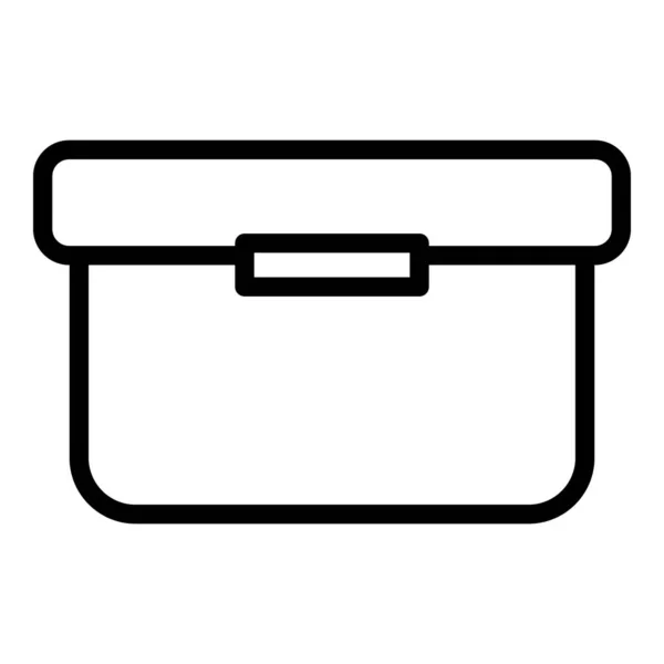 Vetor de contorno de ícone de caixa cosmética fechada. Bolsa de maquiagem —  Vetores de Stock
