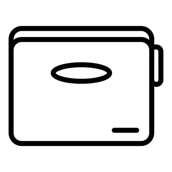 Bolsa icono contorno vector. Maquillaje cosmético — Vector de stock