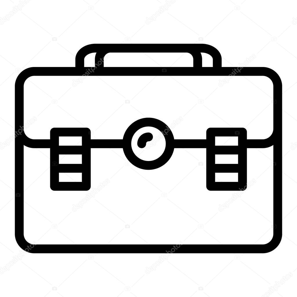 Leather cosmetic bag icon outline vector. Makeup zip