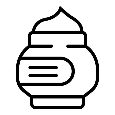 Yaşlanma karşıtı köpük ikonu ana hatları vektörü. Yüz derisi