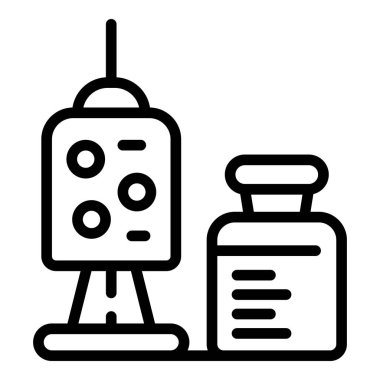 Kozmetik şırınga ikonu ana hat vektörü. Deri yüz.