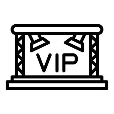 Vip concert scene icon outline vector. Event party clipart