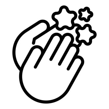 Vip olay simgesi ana hatlı vektörü. Sinema yıldızı