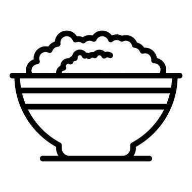 Cereal breakfast icon outline vector. Milk bowl clipart