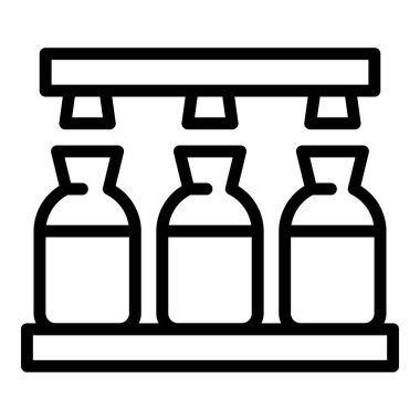 Süt şişesi çizgisi taslak vektörü. Sebze suyu.